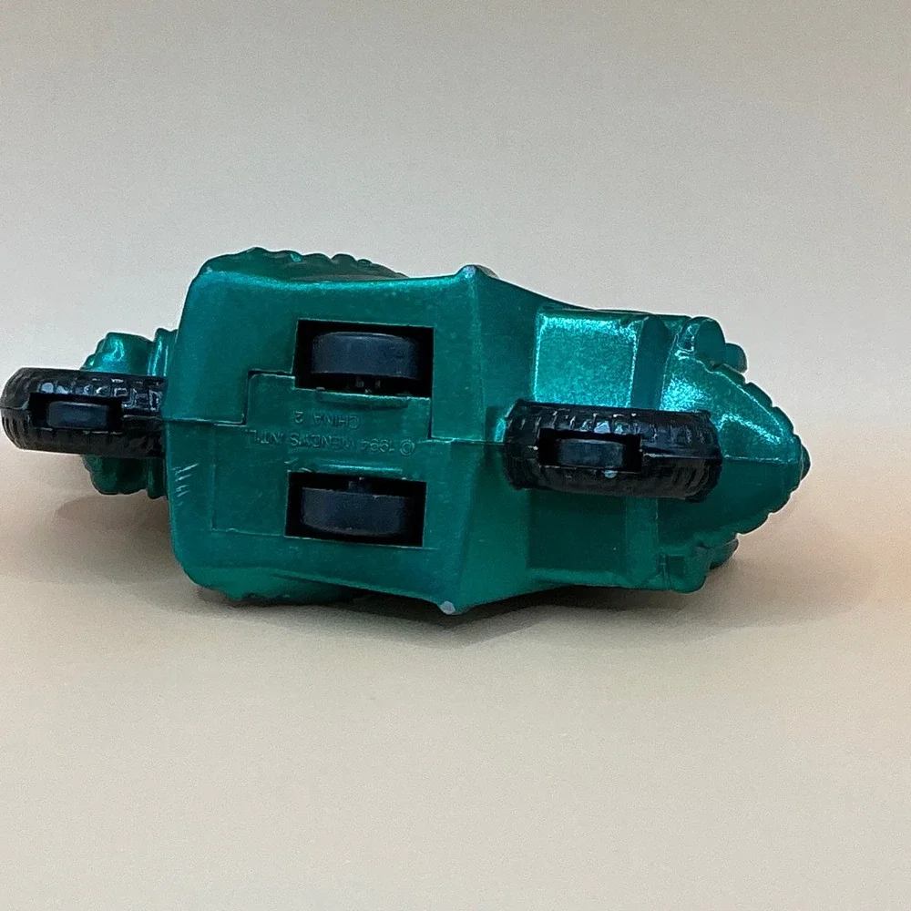 Vintage 1994 Wendys Dragon Motorcycle Toy Green Metallic 90s Kids‎